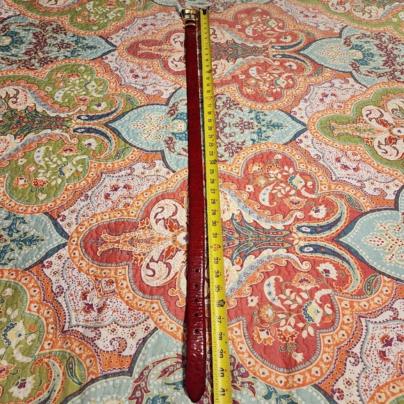 Vintage Worth Red Patent Leather Belt | Size Large main image 9